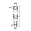 Krętlik łańcuch–kotwica z przegubem A4 134 mm Marinetech