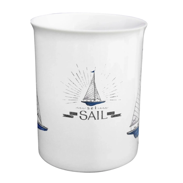 Kubek porcelanowy z niebieskim jachtem w pudełku prezentowym Sea-Club
