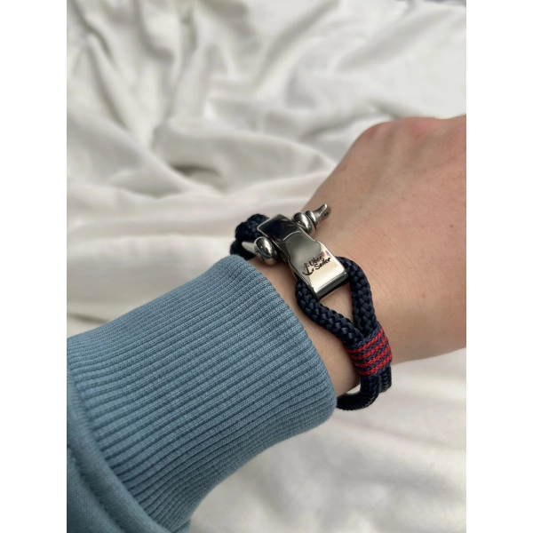 Bransoletka z liny żeglarskiej z szeklą Ubee Sailor