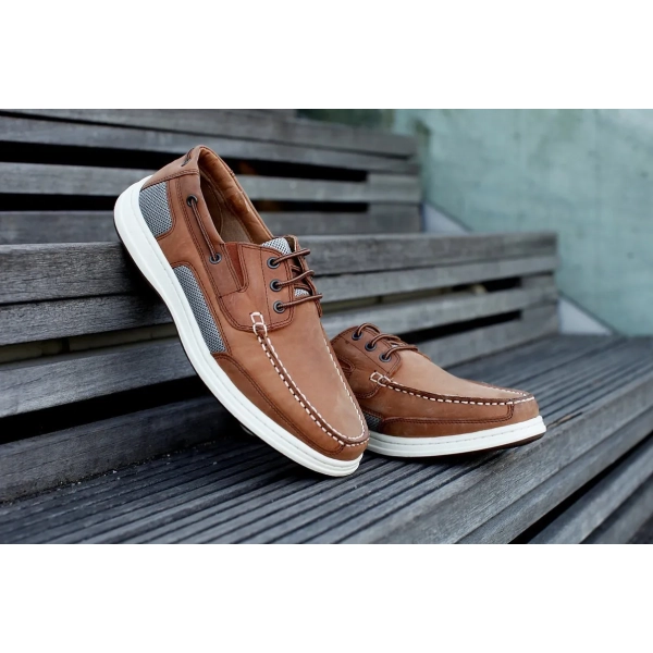 Buty żeglarskie jasny brąz Blueport Atlantic