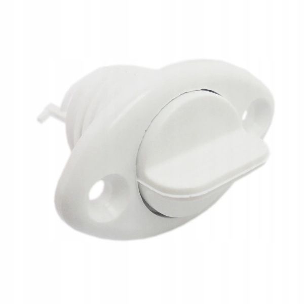 Gniazdo odpływowe z korkiem owalne białe Lalizas