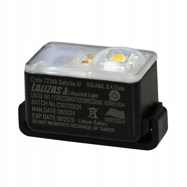 Migająca lmpka LED Alkalite II ON-OFF aktywowana wodą USCG/SOLAS/MED/MER