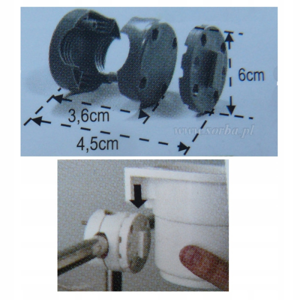 Uchwyt Na Reling 22-25mm Grafit