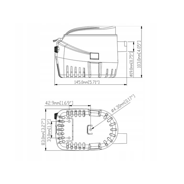 Pompa zęzowa automatyczna 750 GPH seria 06 12 V max Seaflo