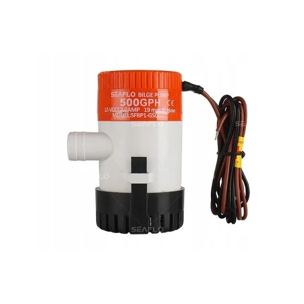 Pompa zęzowa 12V 31l/min 500gph max podnoszenie 2m 1850L/h Seaflo