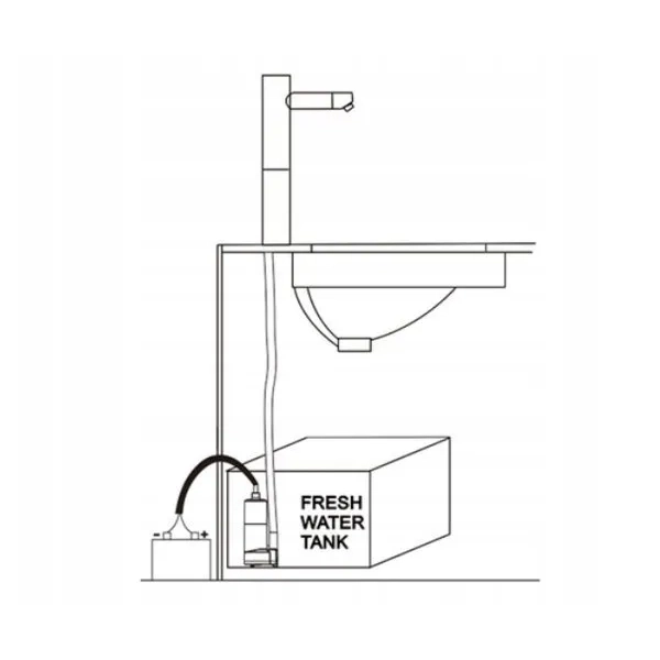 Pompa zanurzeniowa 12l/m 0,6 bar 12 V podnoszenie max 4,8m Seaflo