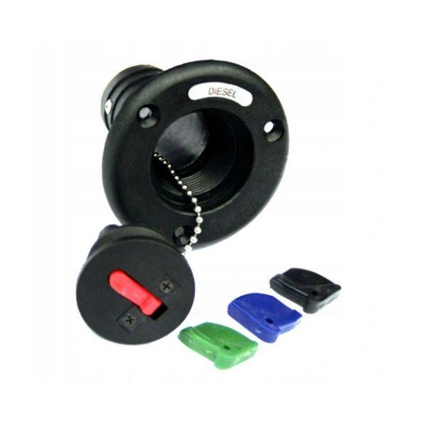Uniwersalny Wlew na wąż 38mm do Paliwa Wody 4 KLUCZE + NAKLEJKI / 40006-01