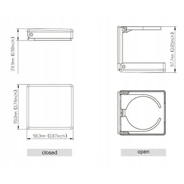 Uchwyt na napoje czarny Seaflo