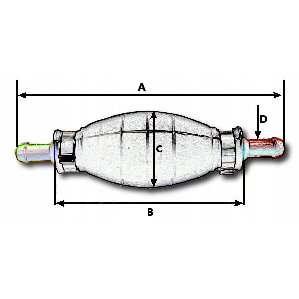 Pompka/gruszka paliwowa fi 39 mm do węża fi 8 mm Lalizas