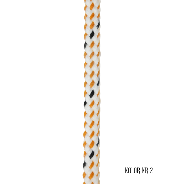 Lina żeglarska Marin 212 biało-pomarańczowo-czarna 12mm Bezalin