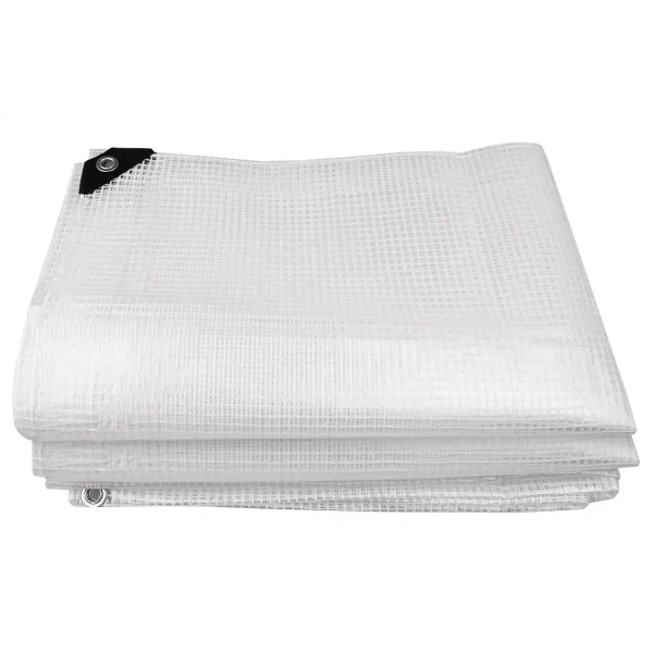 Plandeka 100g/m2 rozmiar 4 x 6 m (+/- 3%) biała, półprzeźroczysta do łodzi