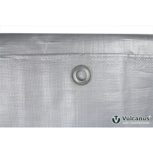 Bardzo gruba plandeka okryciowa srebrna UV 3% VULCANUS 8x10m 210g do łodzi