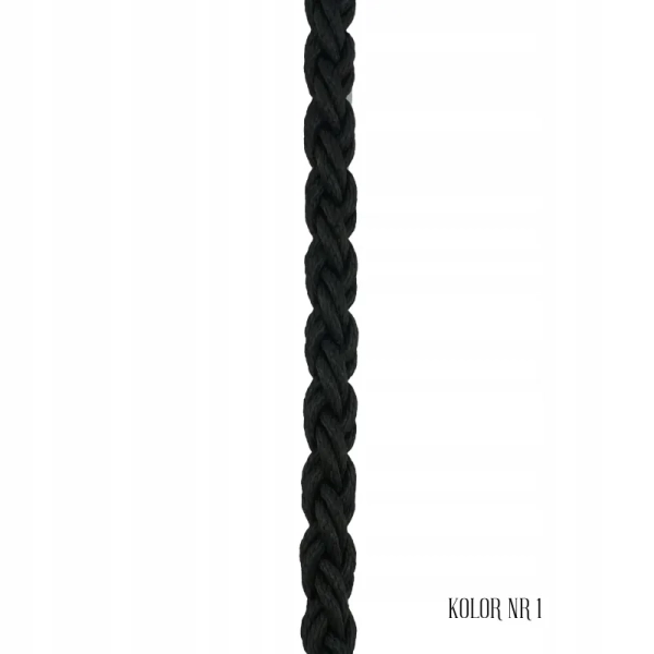 Lina żeglarska cumownicza Bosman czarna 16 mm Bezalin