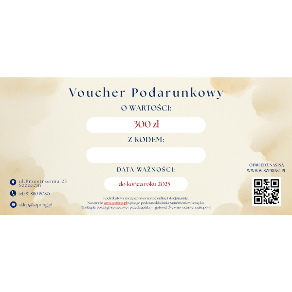 Bon podarunkowy 300zł