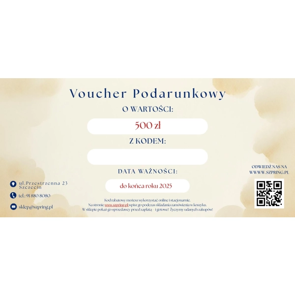 Bon podarunkowy 500zł