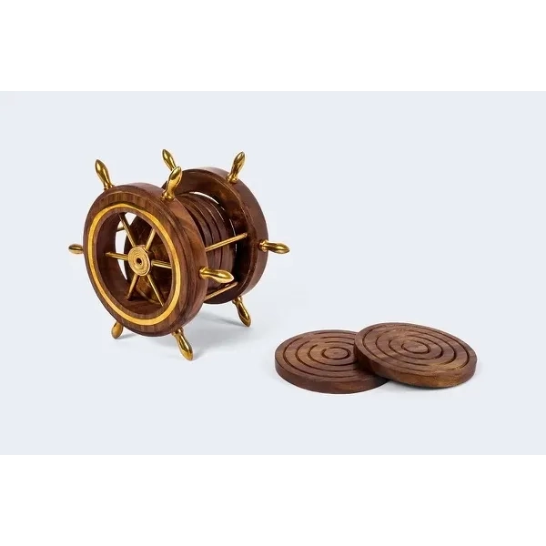 Podstawki pod kubek drewniane Sea-Club