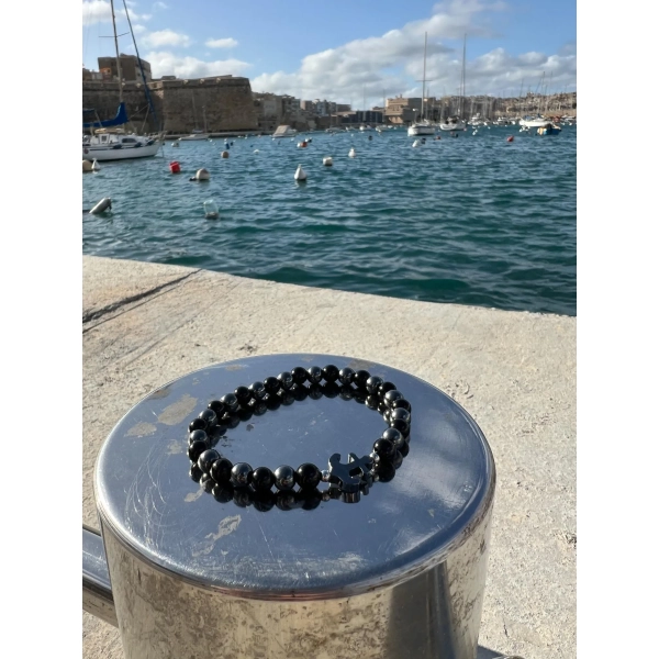 Bransoletka z kamieni z kotwicą Ubee Sailor